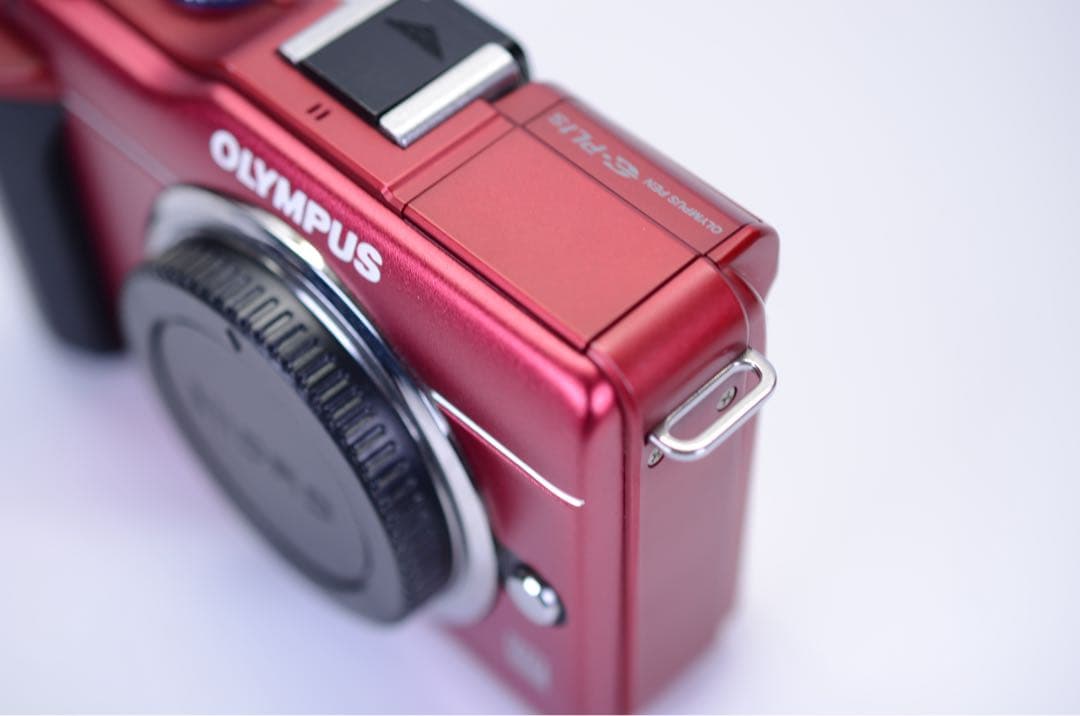 OLYMPUS PEN E-PL1S レッド ボディ｜手ぶれ補正エラーなし