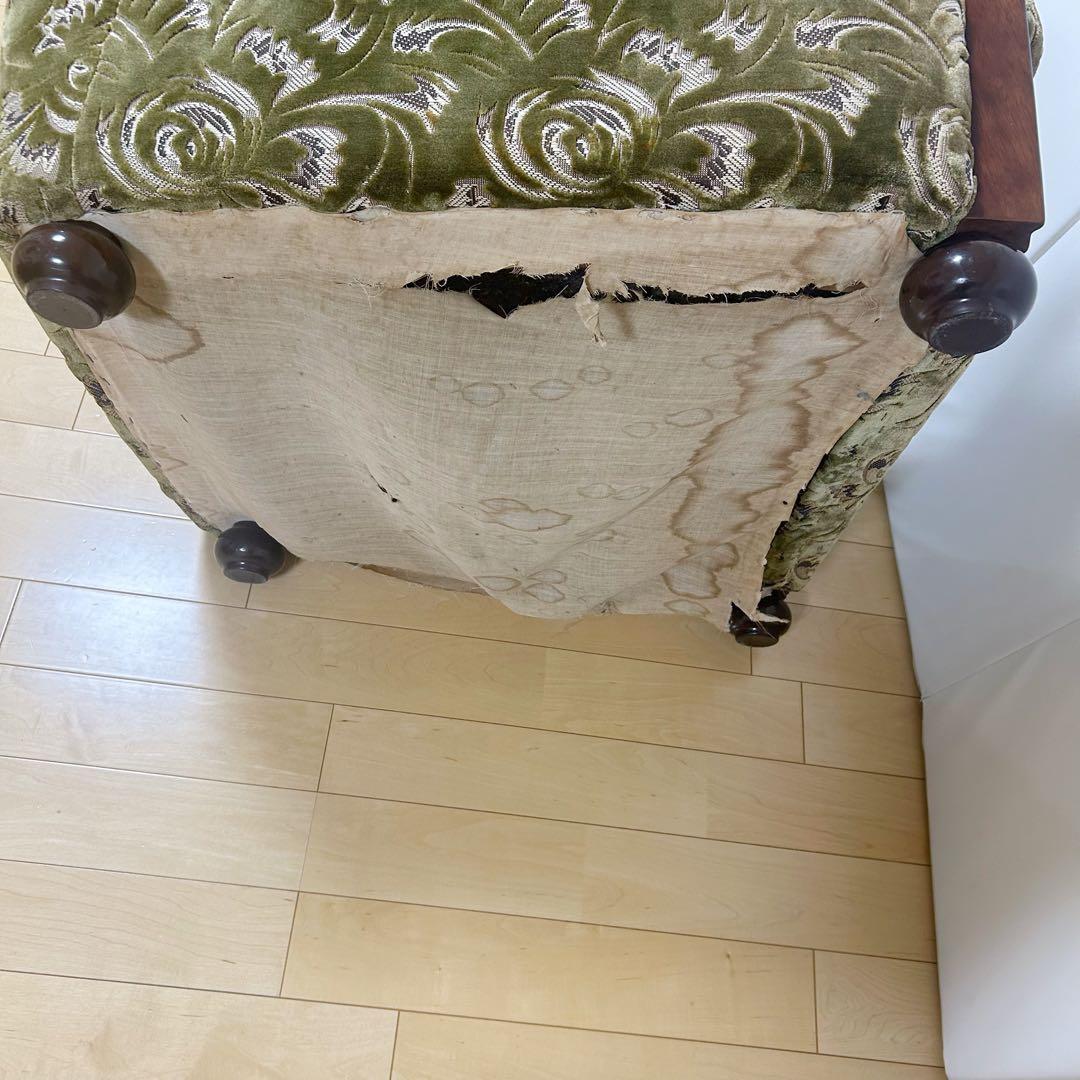 オールドカリモク　金華山　1人ソファ　グリーン　カリモク　karimoku