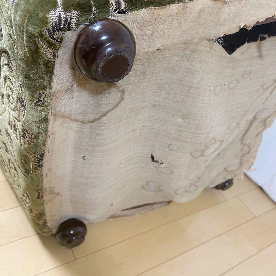 オールドカリモク　金華山　1人ソファ　グリーン　カリモク　karimoku