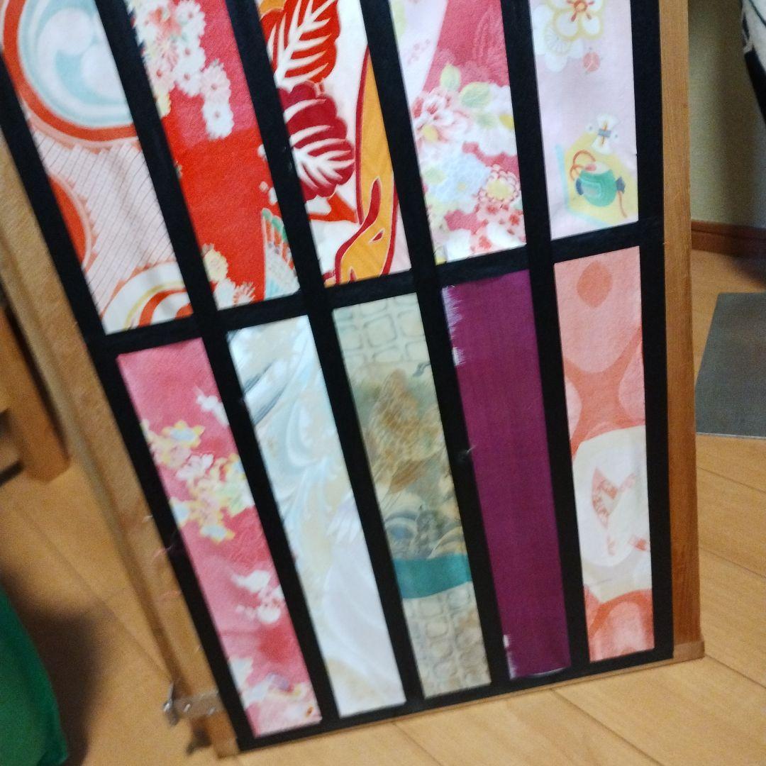 SALE　衝立　パーテーション　和雑貨　ハンドメイド　折りたたみ式　古布