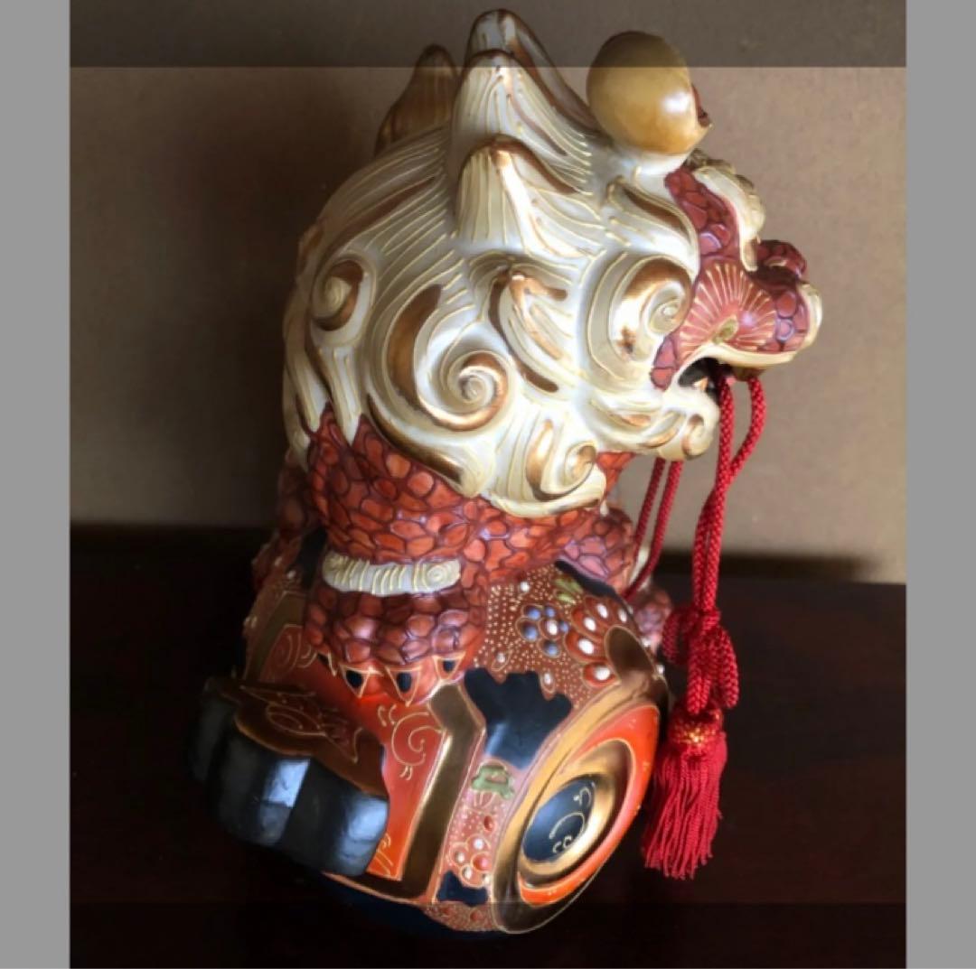 九谷焼　獅子　豪華　置物　魔除け