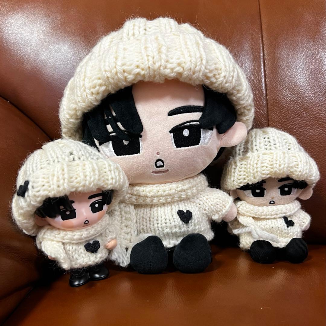 【hir0.to.maron】大小すのチル＆ソフビ用ニットセット黒・緑・赤