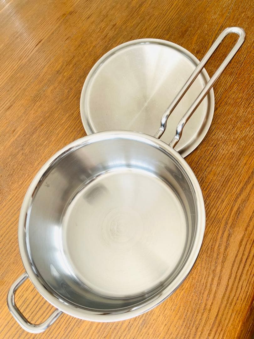 ジオプロダクト　ステンレス製片手鍋 蓋付き　20cm