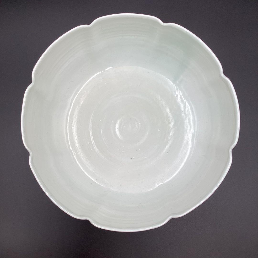 平水指　刻花草文　楽山窯　榊原勇一作　古物　桐箱入