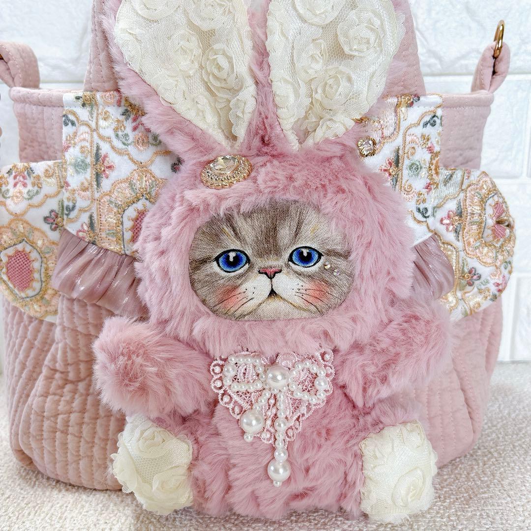 あ*こ様 コヤンイサムチョン　サイドポケットトートバッグ　ピンク　ルミちゃん　う