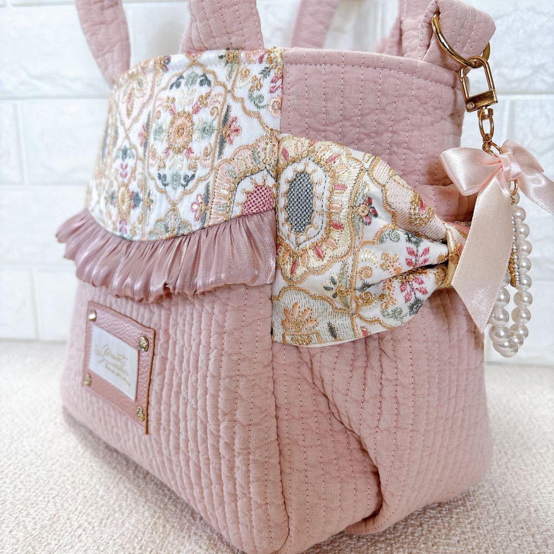 あ*こ様 コヤンイサムチョン　サイドポケットトートバッグ　ピンク　ルミちゃん　う