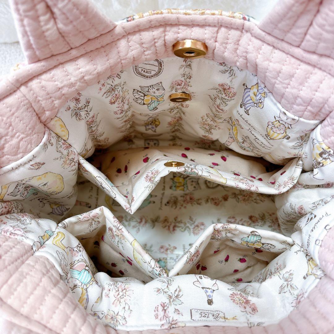 あ*こ様 コヤンイサムチョン　サイドポケットトートバッグ　ピンク　ルミちゃん　う