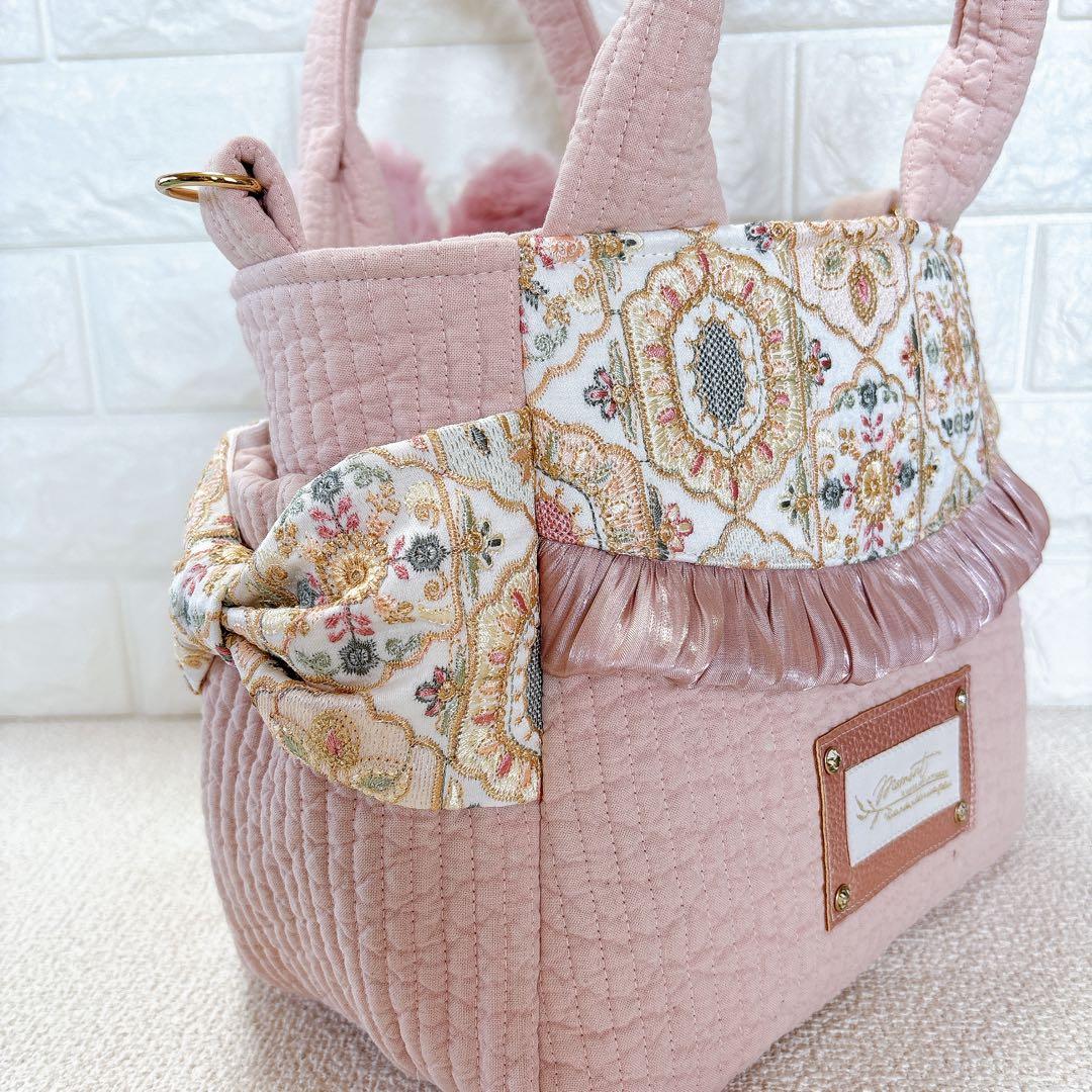 あ*こ様 コヤンイサムチョン　サイドポケットトートバッグ　ピンク　ルミちゃん　う