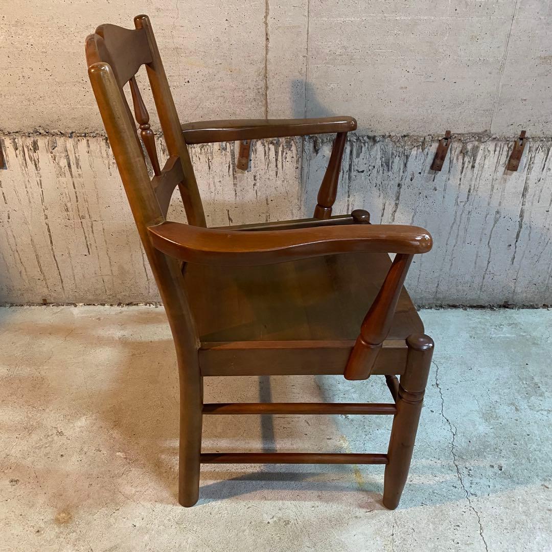 ①柏木工　木製　ヴィンテージ　アームチェア　木製　カントリー　北欧