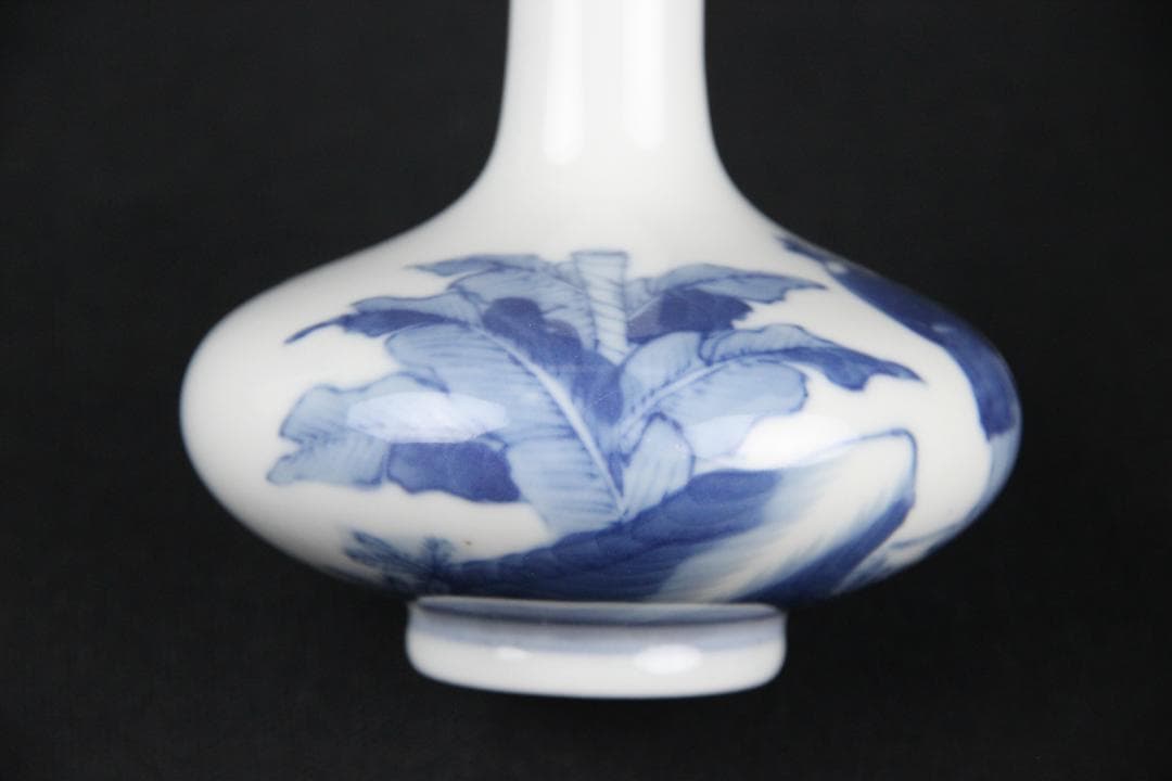 中国美術　青花人物　康熙年製　銘 花瓶 磁器 蔵出 唐物 染付 EYM23-4