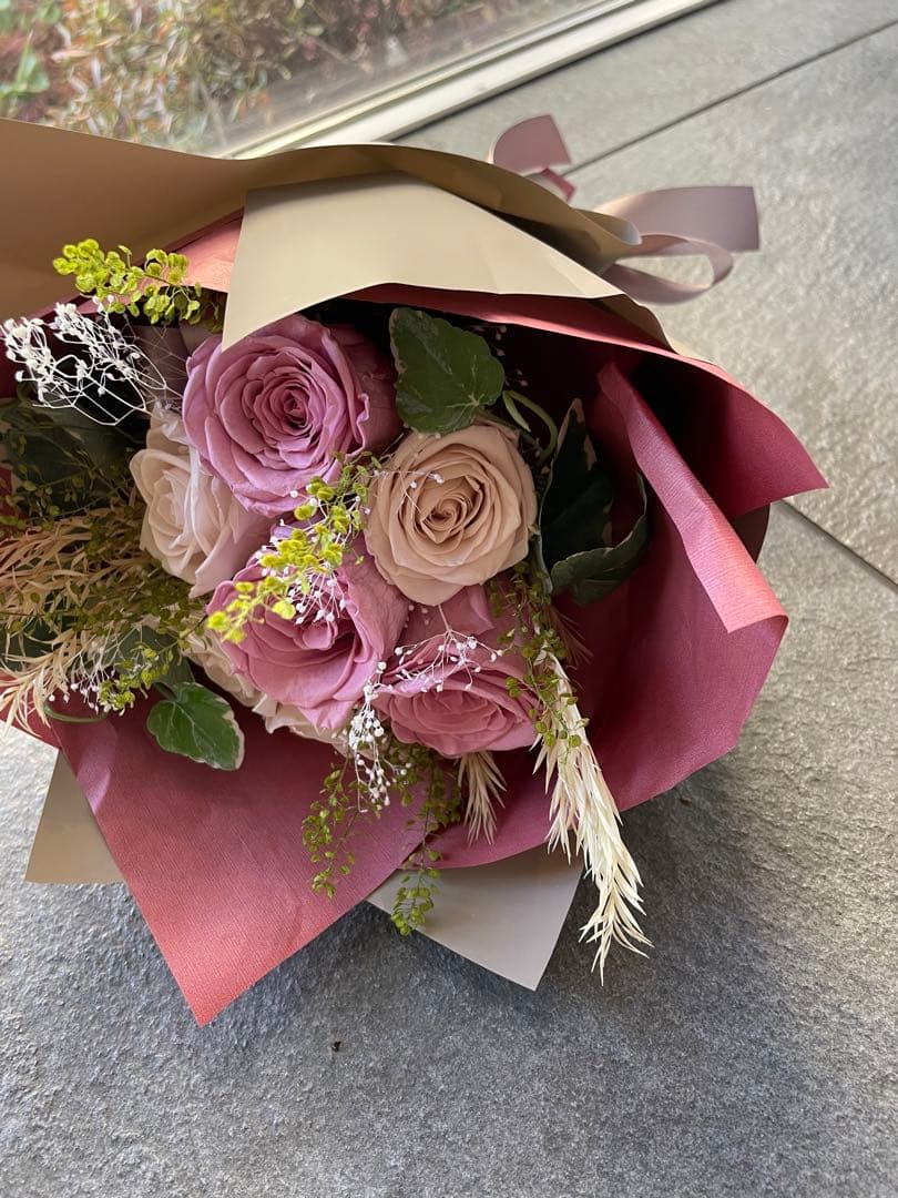 プリザーブドフラワーの花束