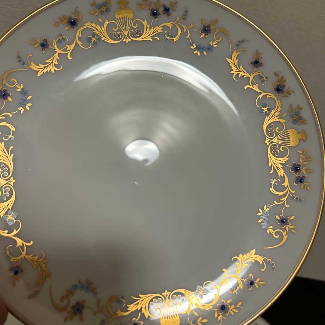 大倉陶園　花柄　金彩　ディナープレート　23cm