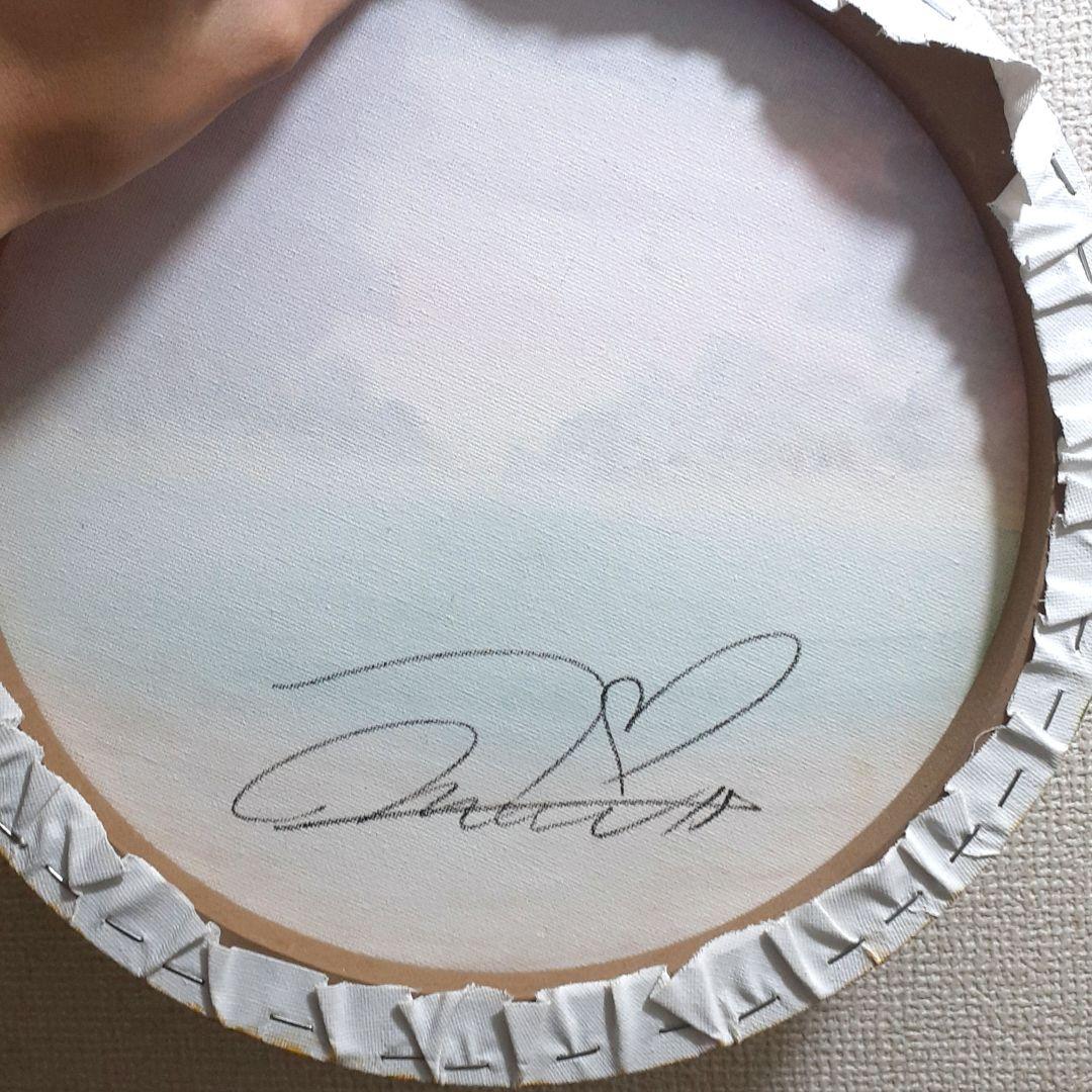 《アラビアンナイト 》油絵 油彩画 海 風景画 直径 30cm