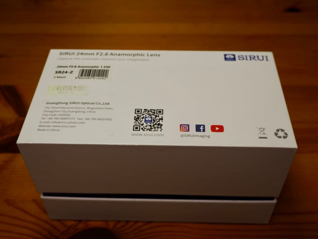 SIRUI アナモルフィックレンズ 24mm ニコンZマウント　SR24-Z