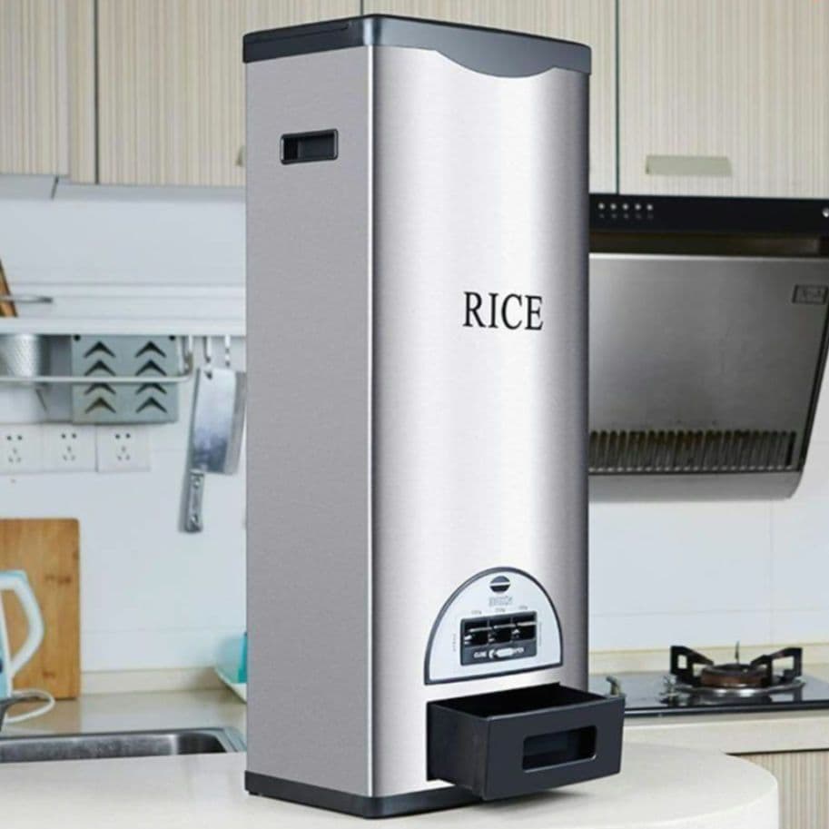 未使用　米びつ 30kgステンレススチールスマートライスバレル