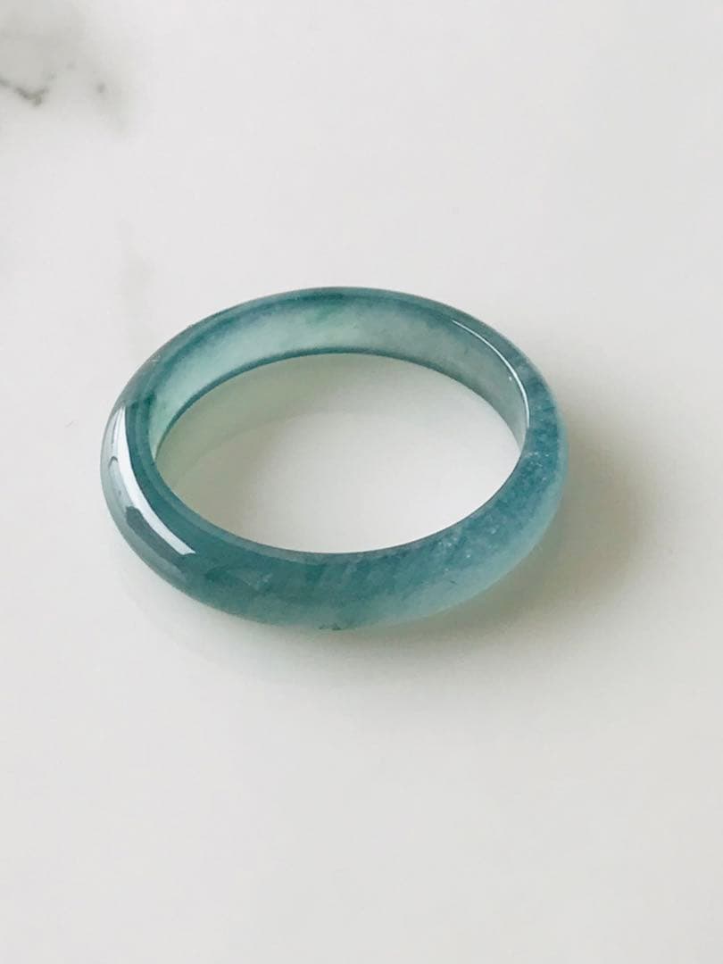 [R15-005］天然石　翡翠　くりぬきリング　グアテマラ産　10.5号