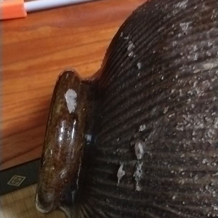 古い丹波焼き？唐津焼き？猫描きです美品珍品。