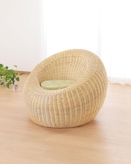 ラタン ラウンジチェア 幅86 リラックスチェア 籐 韓国インテリア（855）