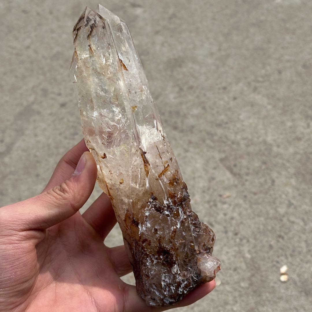 天然石水晶のWポイント　置物　ご購入前に在庫確認必要G.832