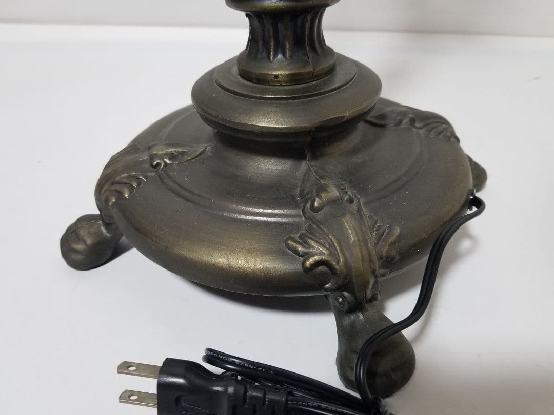 ステンドグラスランプ　花　フラワー　大型　モザイクガラス　2灯