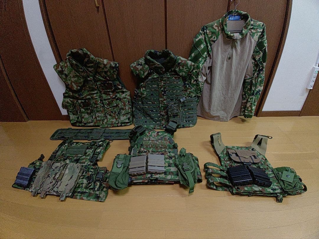 陸自迷彩 プレートキャリア5点セット LBT JPC チェストリグ 防弾チョッキ