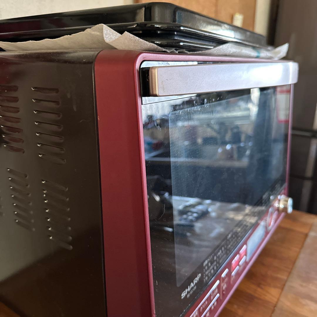手渡し　お届けのみ　SHARP RE-S10B 赤色 オーブンレンジ 800W