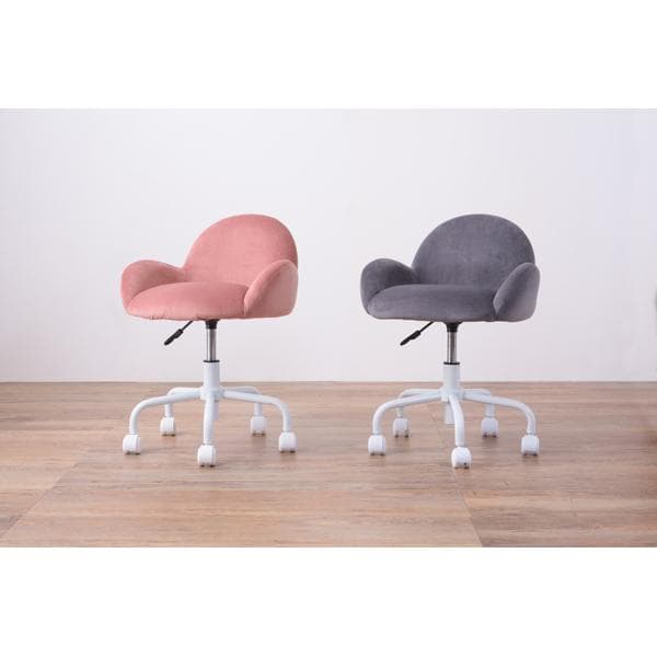 デスクワーク かわいい もこもこ 座り心地良い おしゃれ 椅子 チェア ピンク