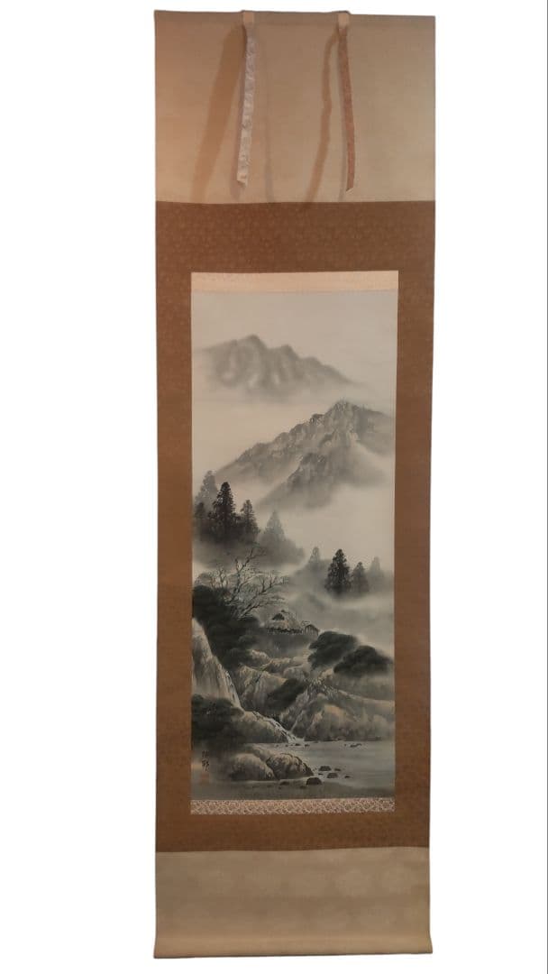 (611*Z296)絵画 日本画掛軸 茶掛軸 玲邦 茶掛、書 骨董