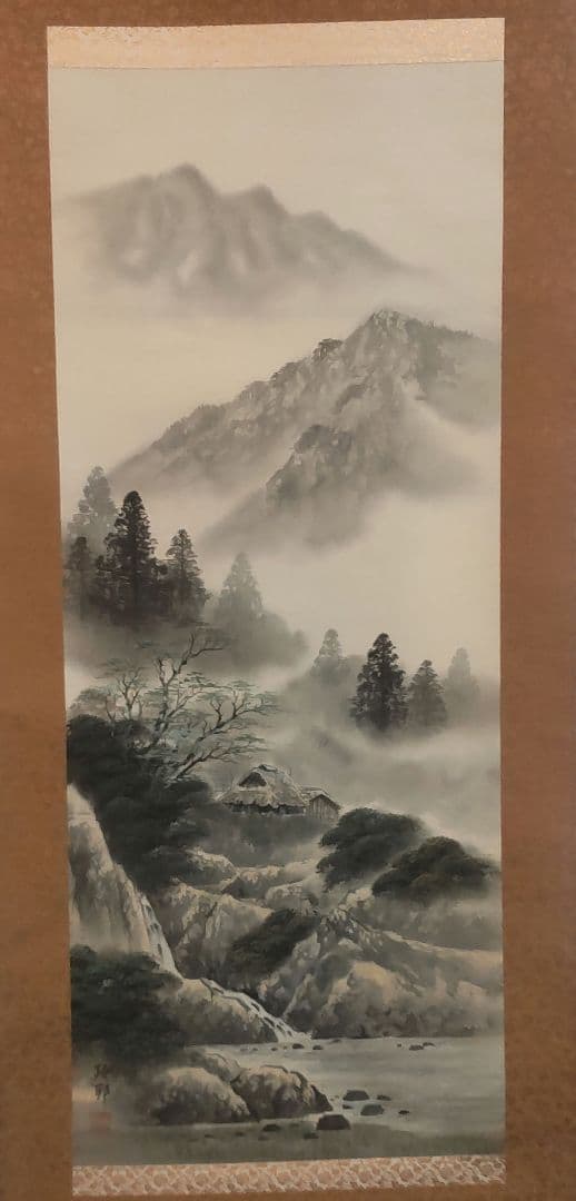 (611*Z296)絵画 日本画掛軸 茶掛軸 玲邦 茶掛、書 骨董