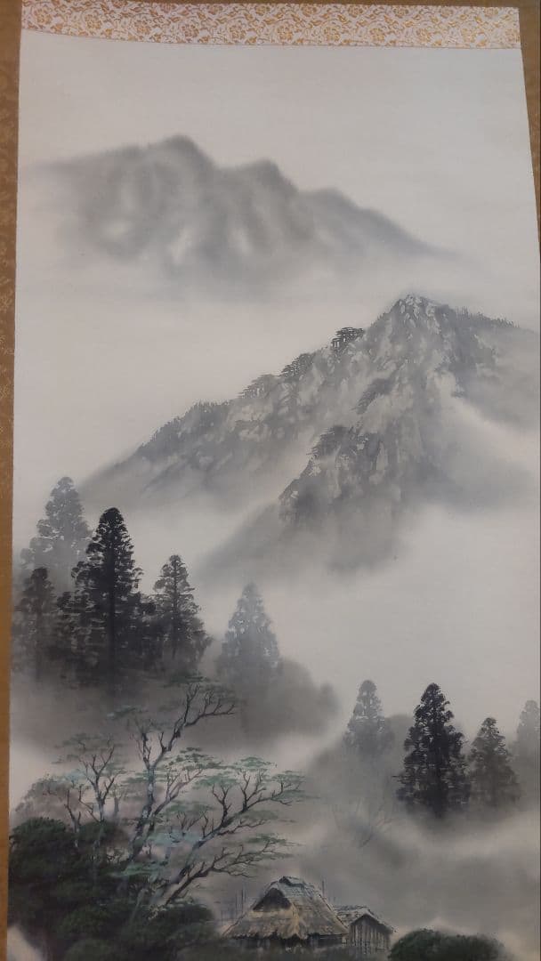 (611*Z296)絵画 日本画掛軸 茶掛軸 玲邦 茶掛、書 骨董