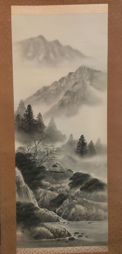 (611*Z296)絵画 日本画掛軸 茶掛軸 玲邦 茶掛、書 骨董