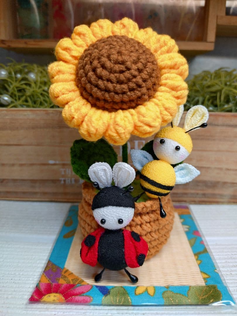 ♥♡ひまわり飾り*★端午の節句飾り。梅雨のカエルちゃん飾り。菜の花飾り*♡♥