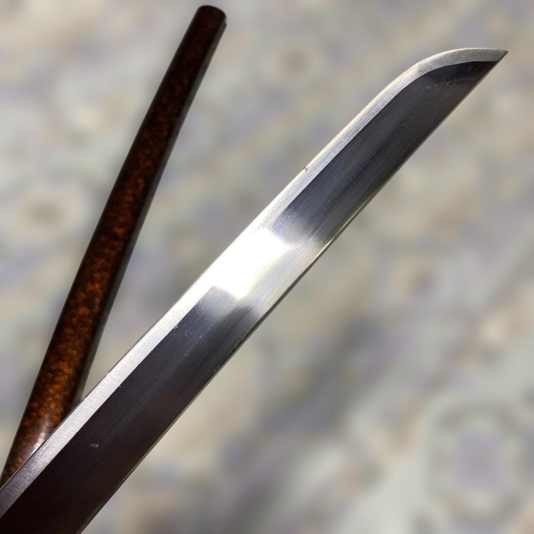 模造大刀 金茶柄 雲龍楕円鍔 黒粒梨地呂鞘