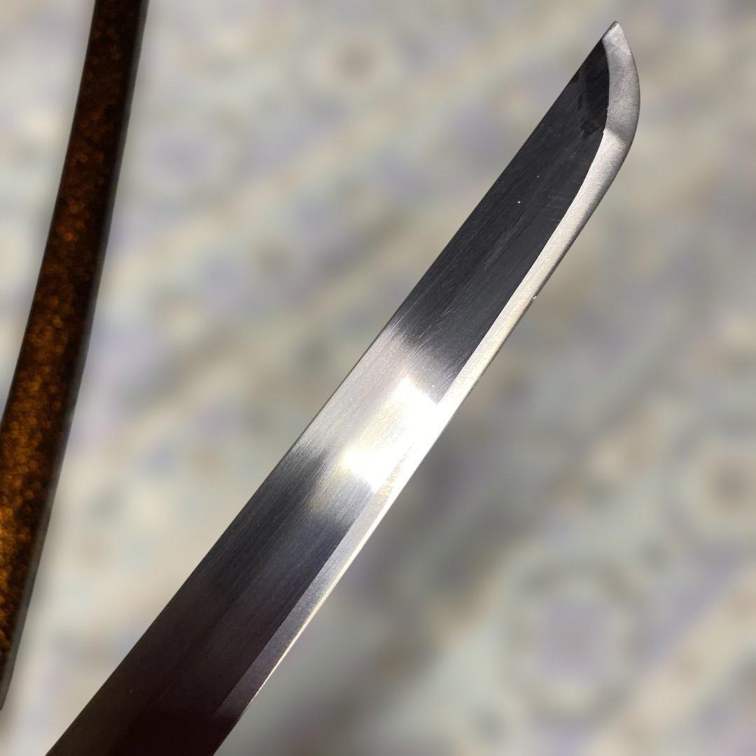 模造大刀 金茶柄 雲龍楕円鍔 黒粒梨地呂鞘