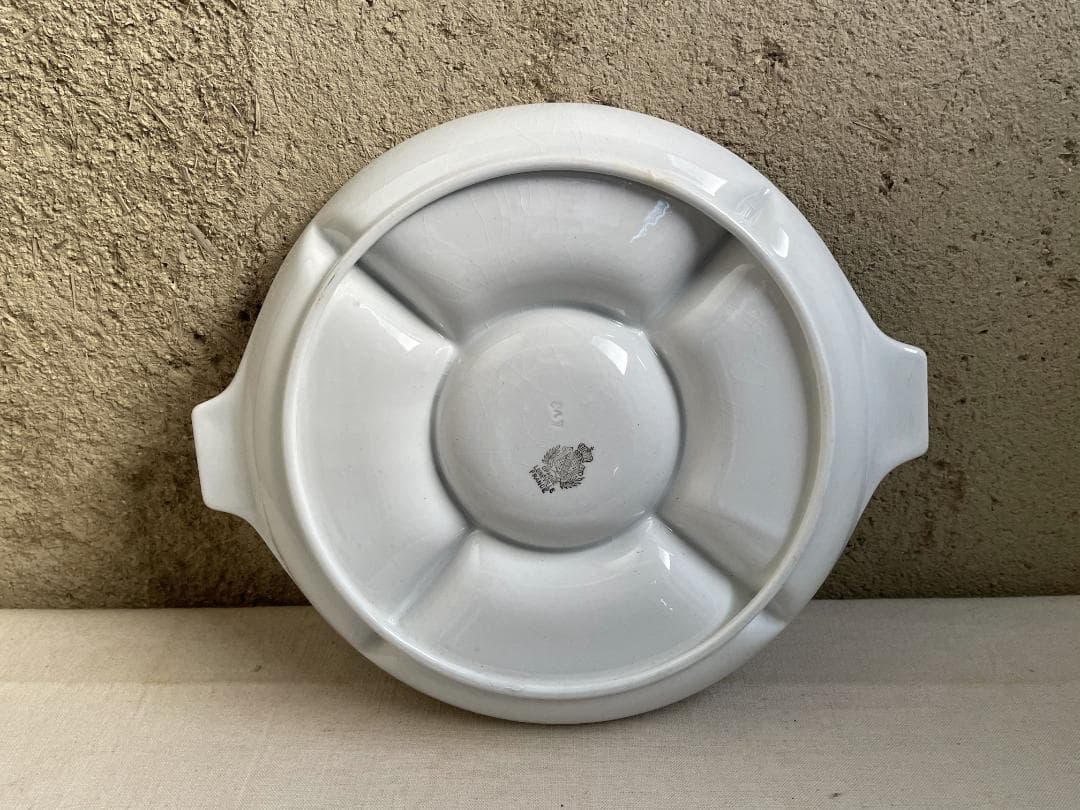 リュネヴィル コンパートメント皿 N-952/フランスアンティーク