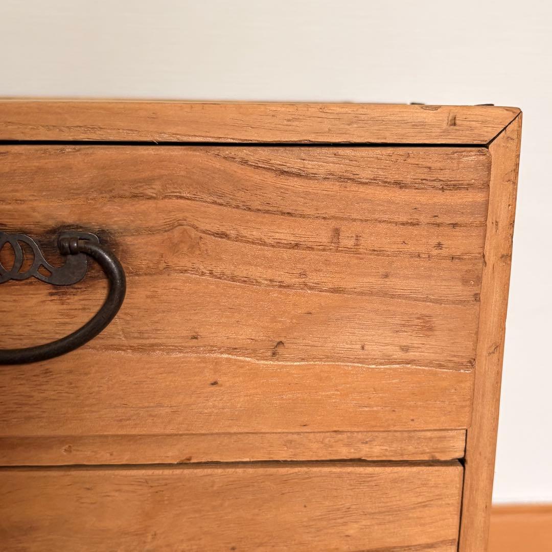 昭和の無垢材小箪笥 3杯｜丁寧な暮らしの道具｜杉材・飴色の風合い