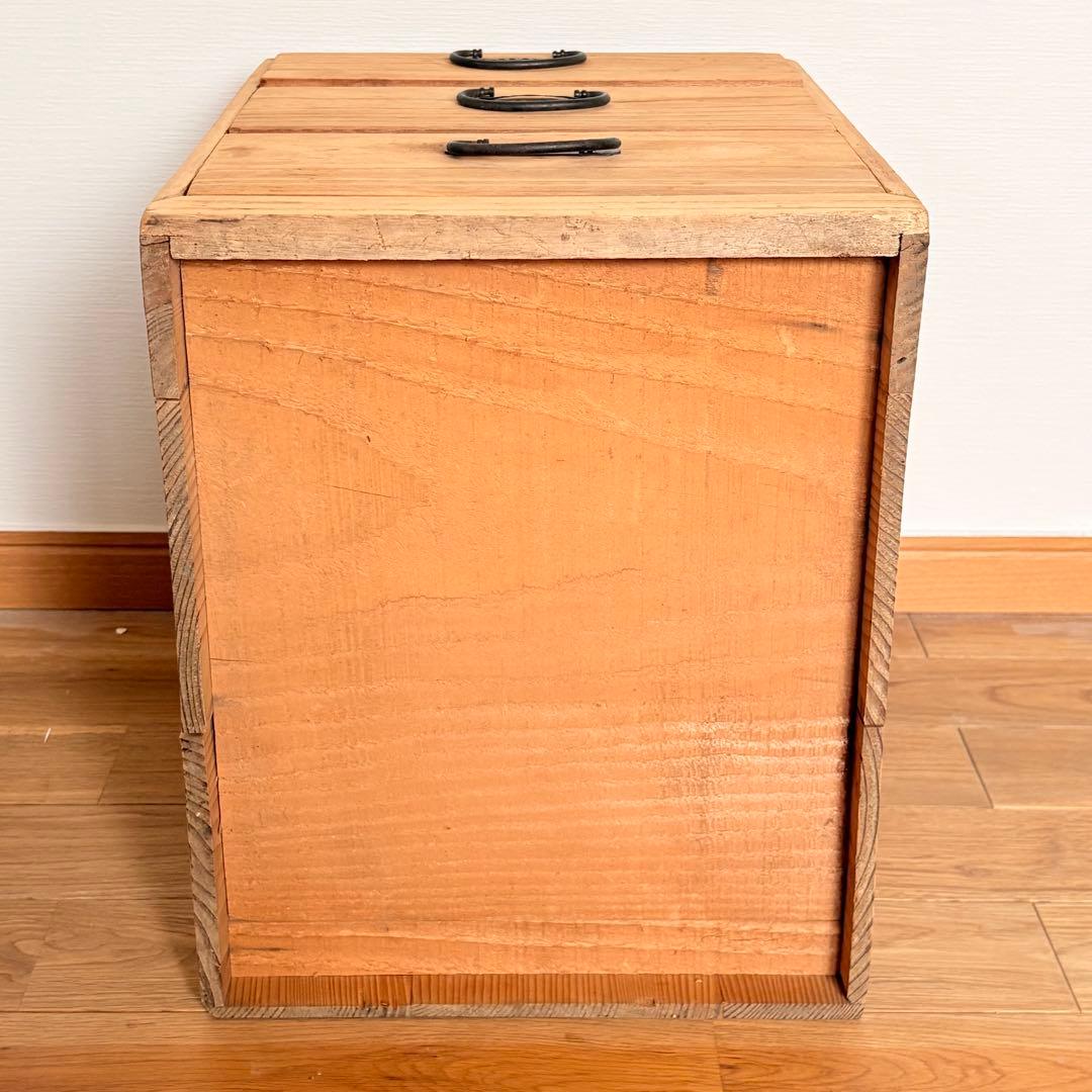 昭和の無垢材小箪笥 3杯｜丁寧な暮らしの道具｜杉材・飴色の風合い