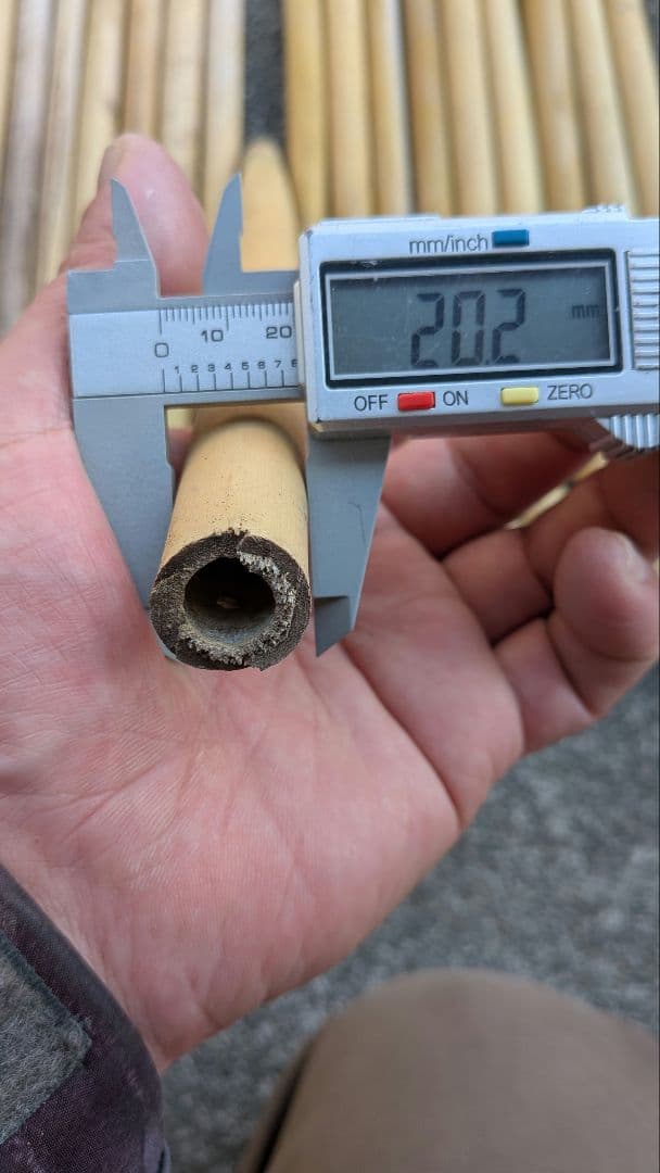 篠笛素材 篠竹 女竹３３本 4年自然乾燥。