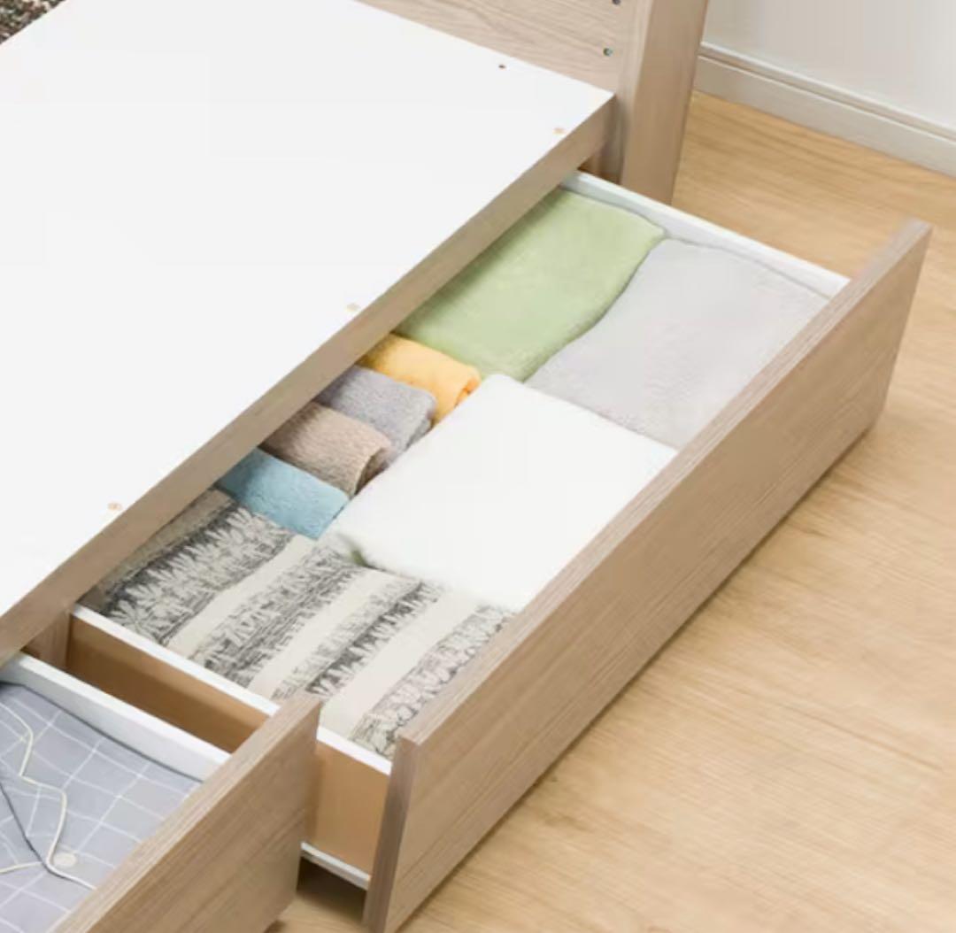 ニトリ　シングルサイズ　ベッドフレーム アザン3 収納付き　ライト•照明付き