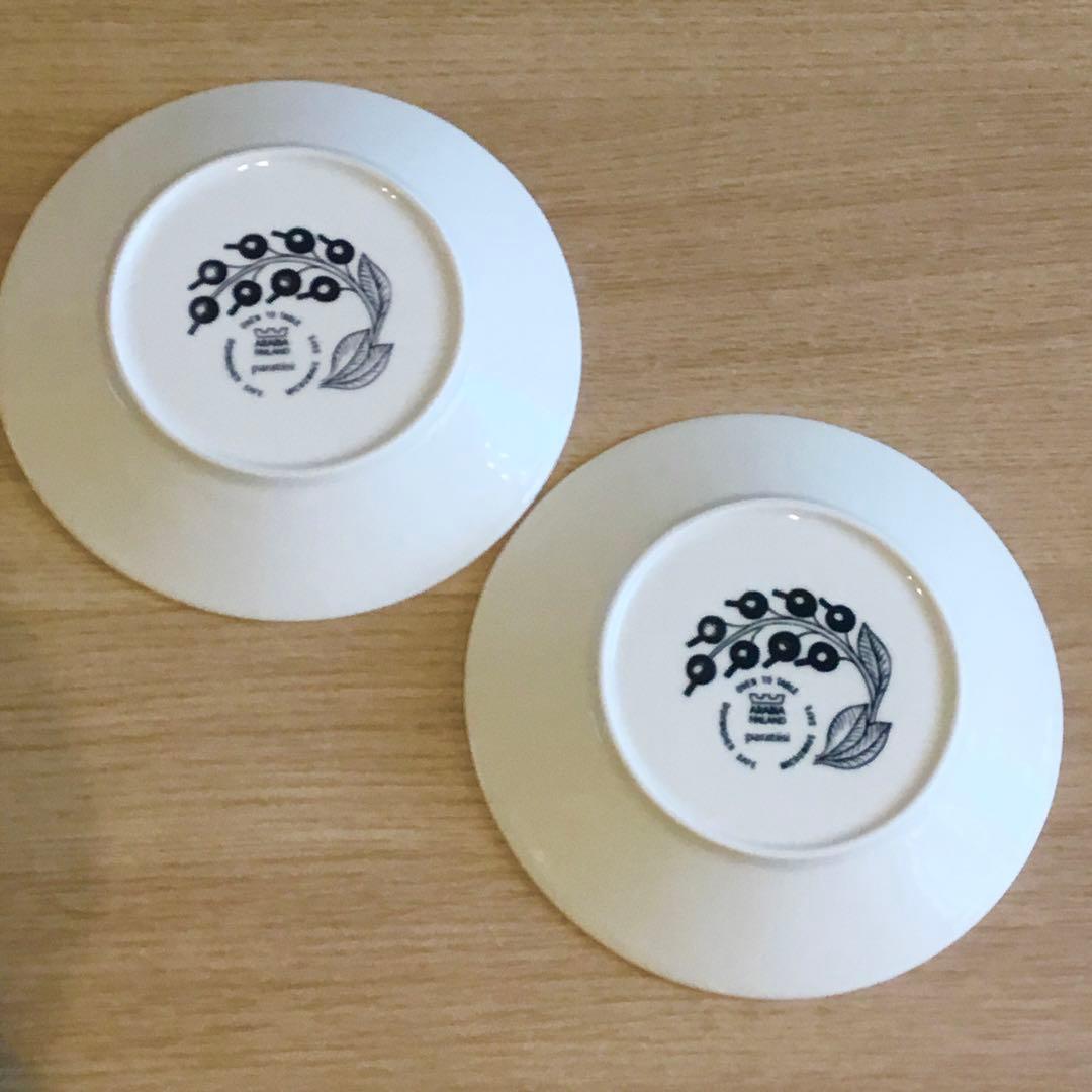 ARABIA パラティッシ　プレート　2枚　& クチポール　デザートナイフ　2本