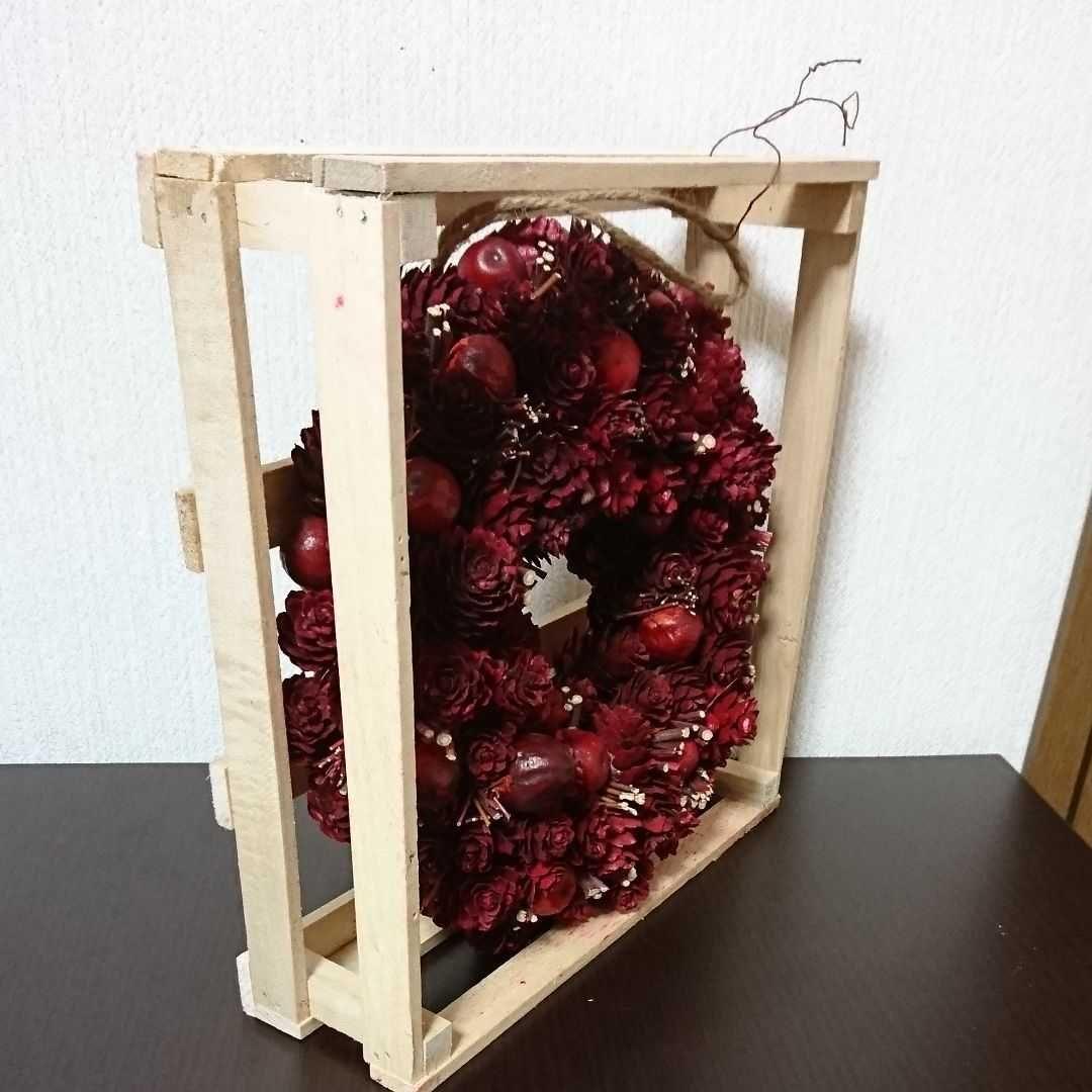 ナチュラル素材リース 木箱付き