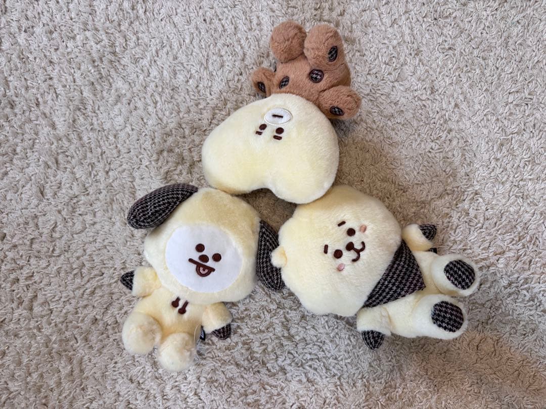 BTS ぬいぐるみ　グレンチェック　テテ　ジミン　ジン　RJ TATA チミー