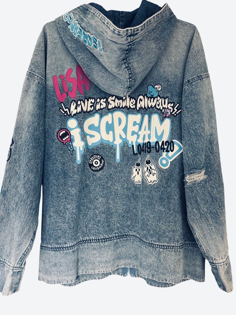 【美品】LiSA iSCREAM デニムパーカー Mサイズ