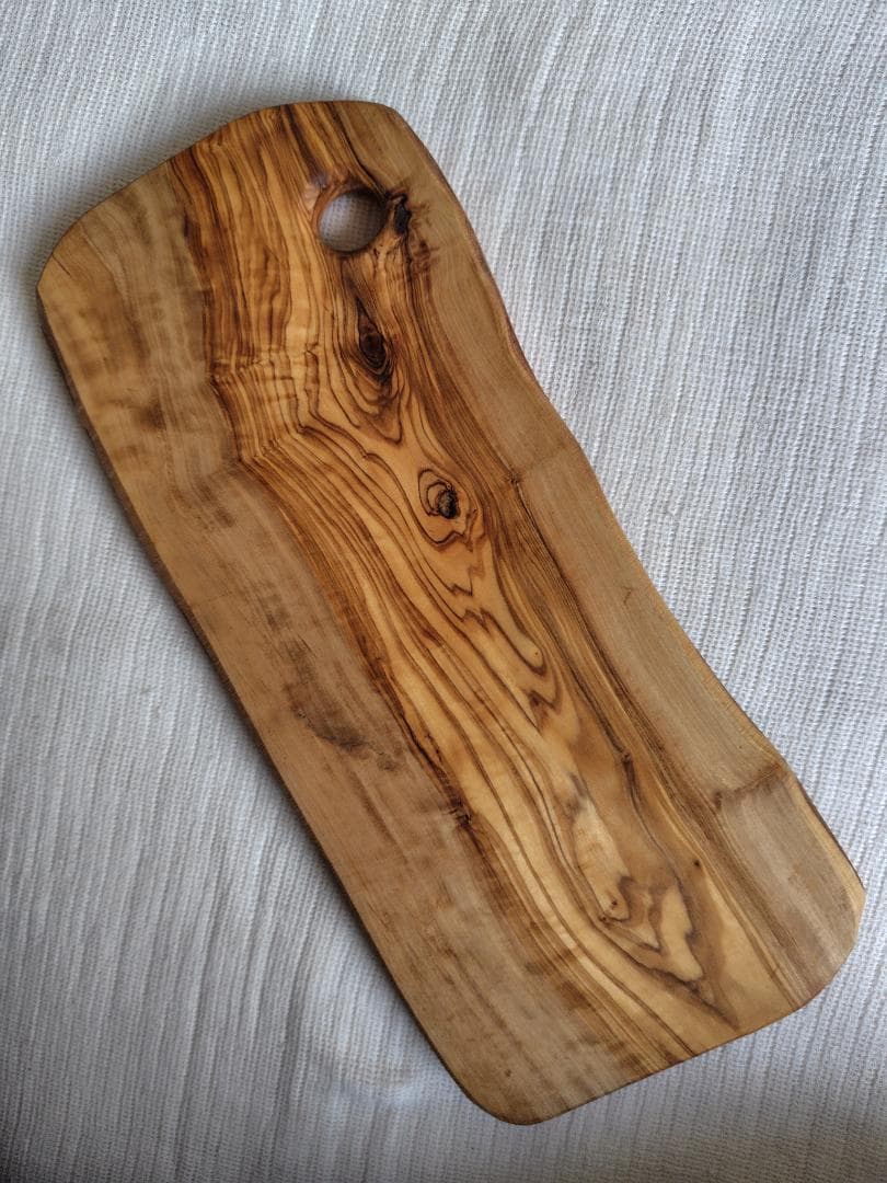 一点物 アルテレニョ オリーブウッド カッティングボード 約34cm スリム