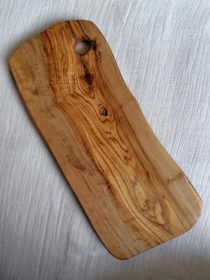一点物 アルテレニョ オリーブウッド カッティングボード 約34cm スリム