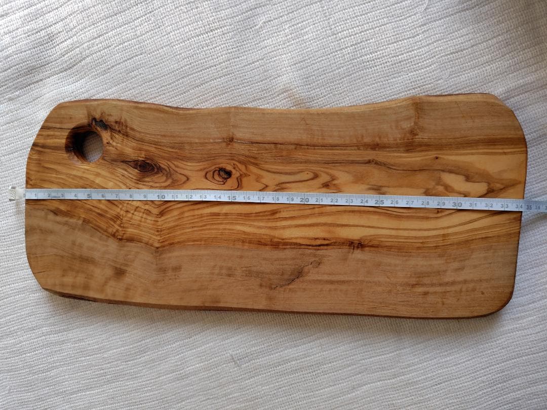 一点物 アルテレニョ オリーブウッド カッティングボード 約34cm スリム