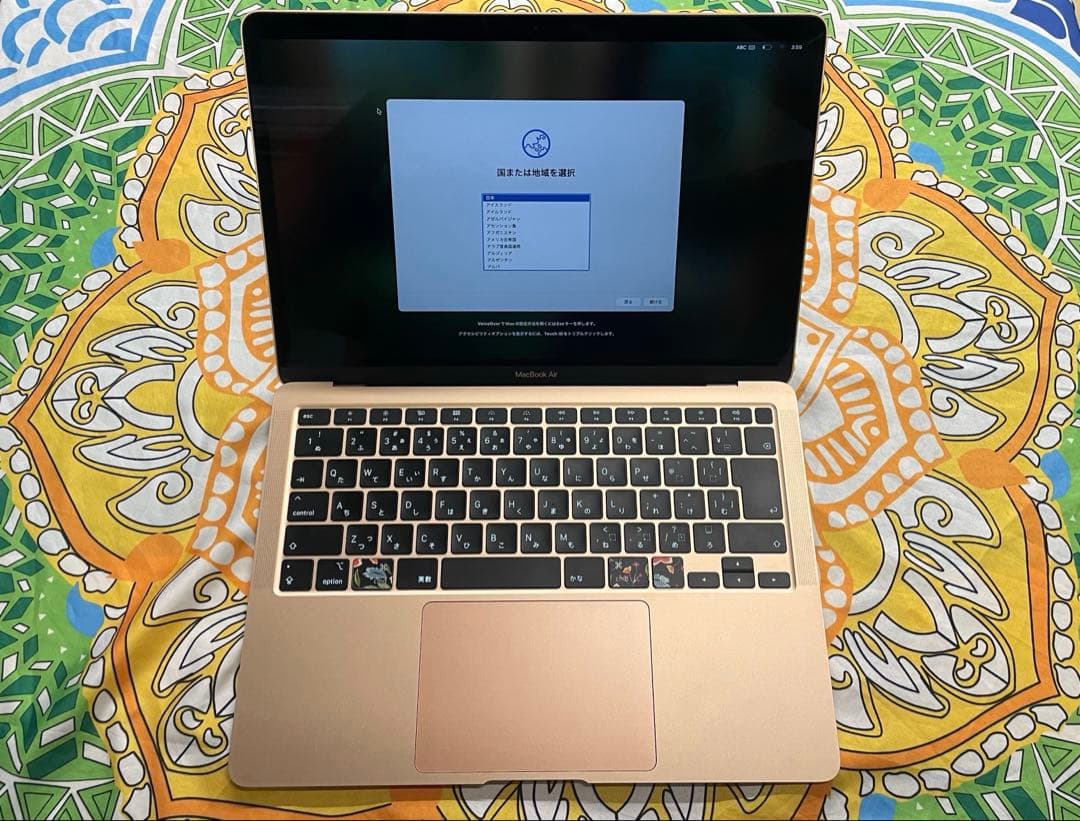MacBook Air 13インチ 2020 i3/8GB/256GB SSD