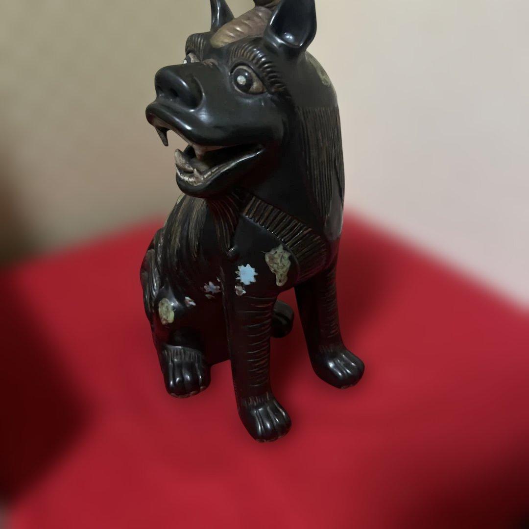 中国古美術　置物　一角獣　陶磁器