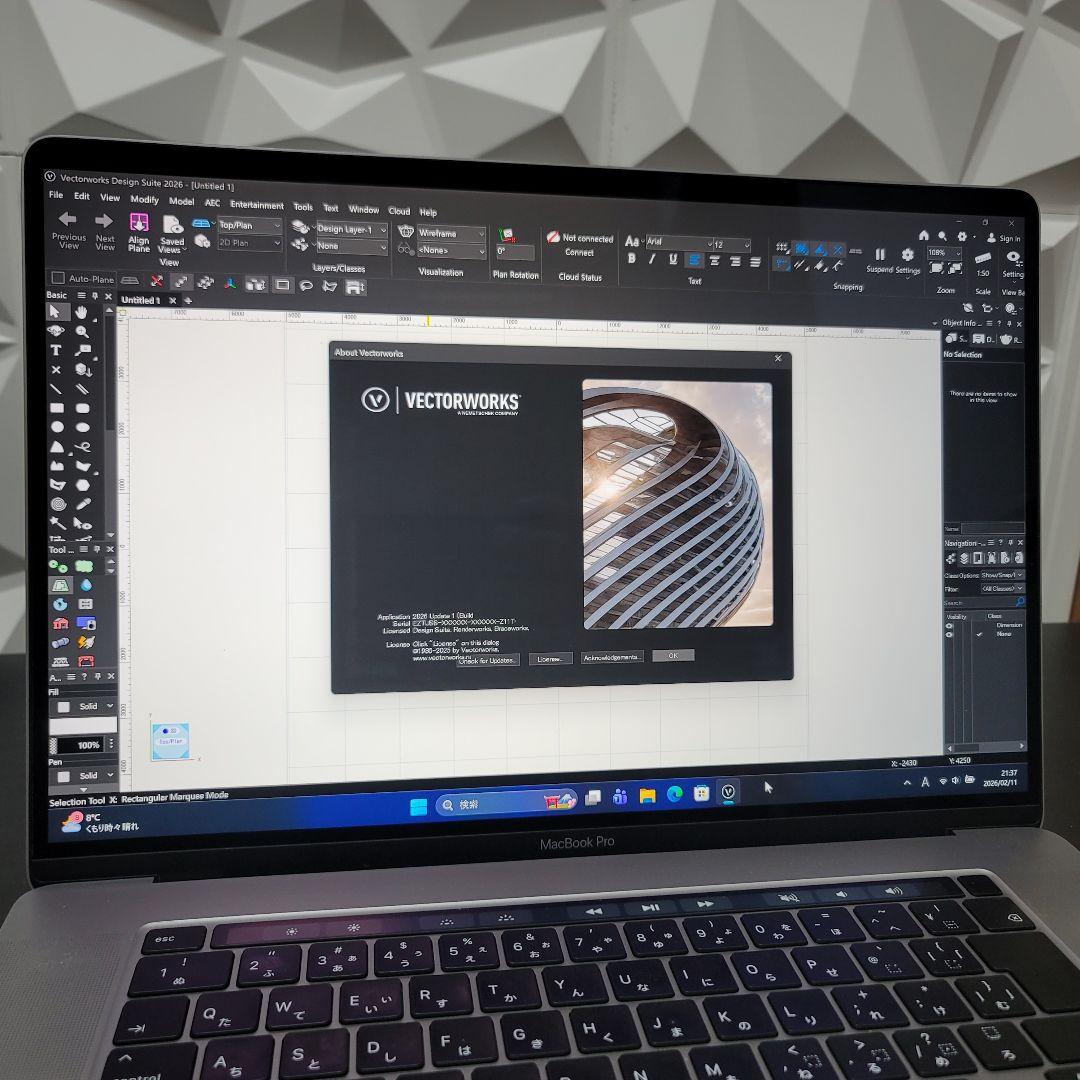 MacBook Pro 16インチ i9 16/2TB CAD/BIM&3D設計