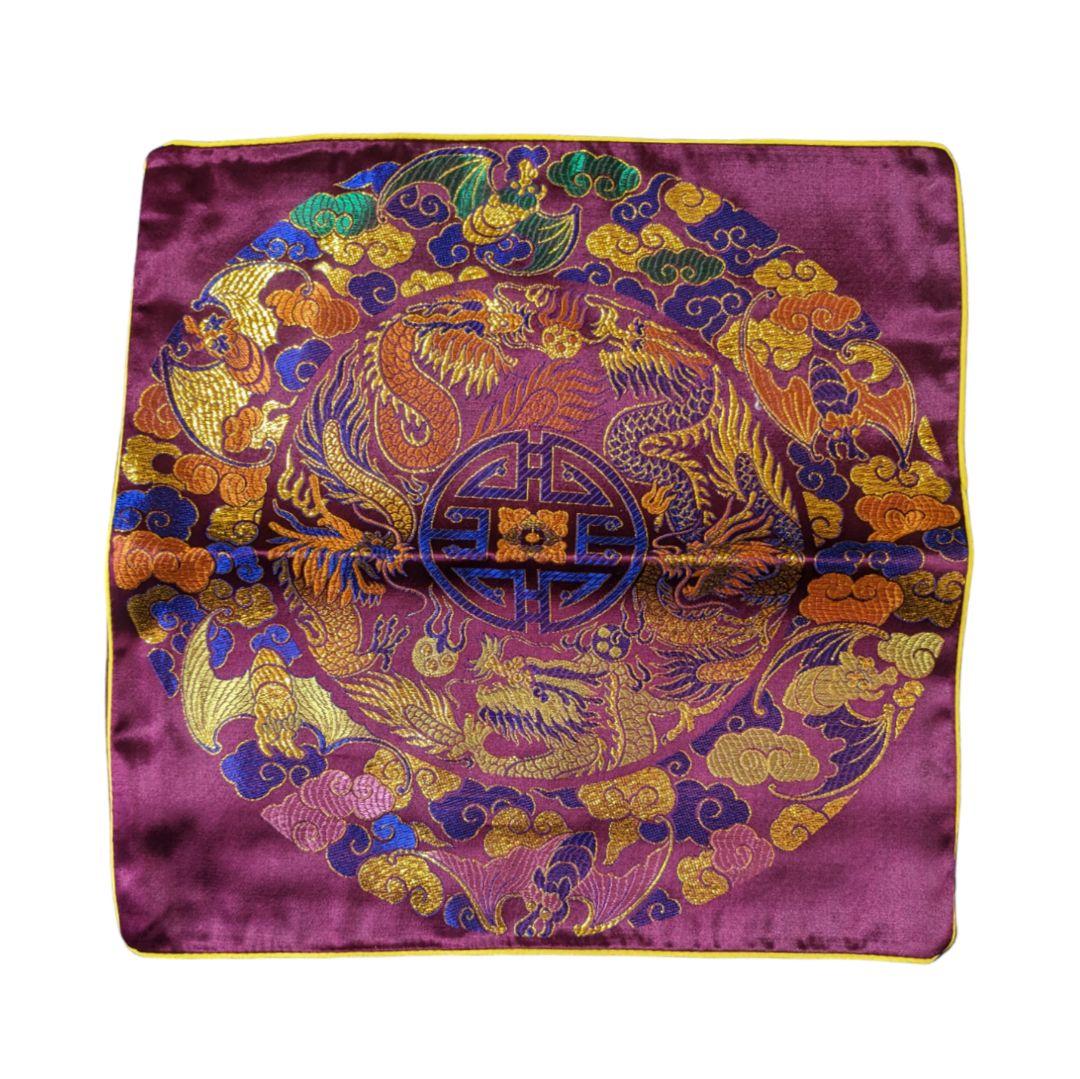 輸入物 中国雑貨 クッションカバー 座布団 5点セット